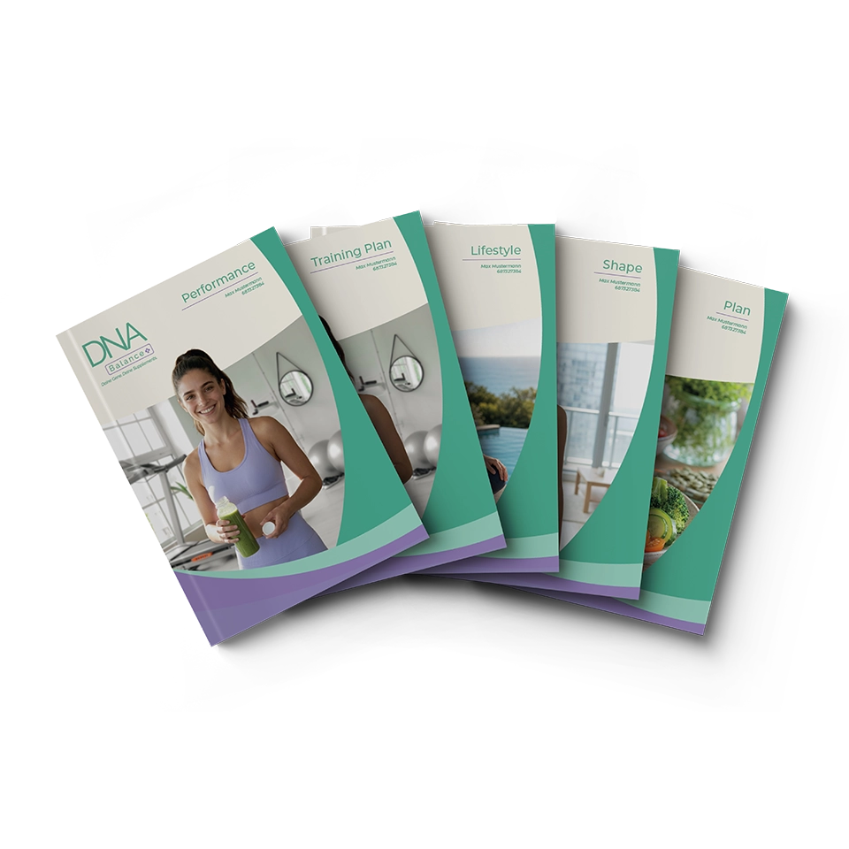 DNA Balance Ergebnisberichte: Performance, Training Plan, Lifestyle, Shape und Plan